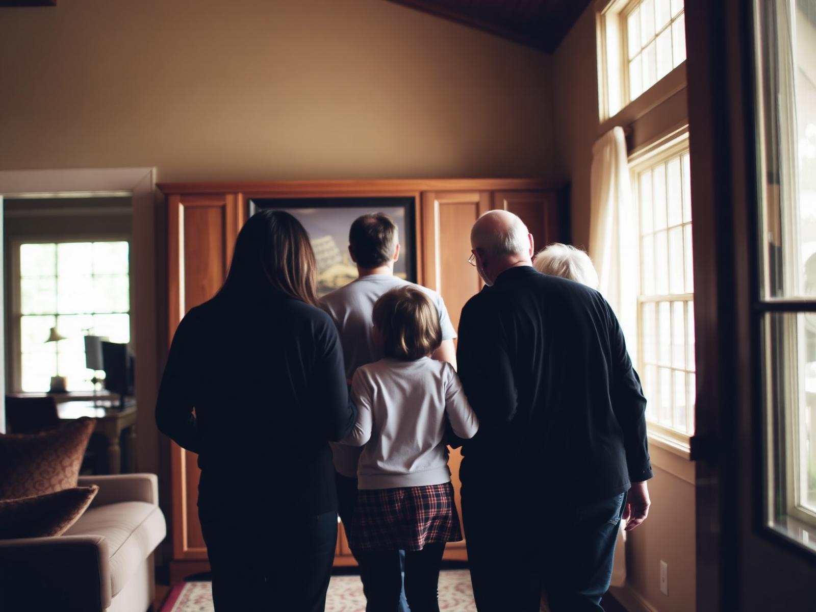 A Houston family together at home
